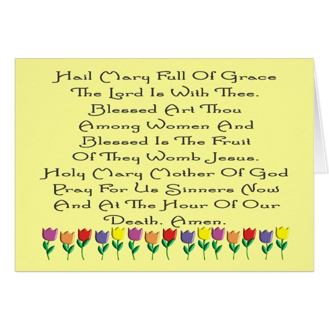 Hail Mary Catholic Prayer Gifts & Cards (Front Horizontal)