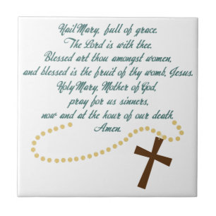 Hail Mary Ceramic Tile