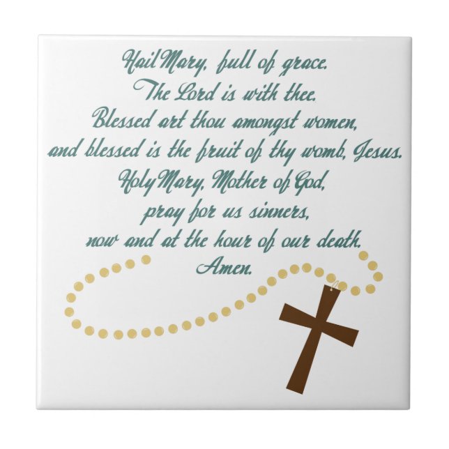 Hail Mary Ceramic Tile (Front)