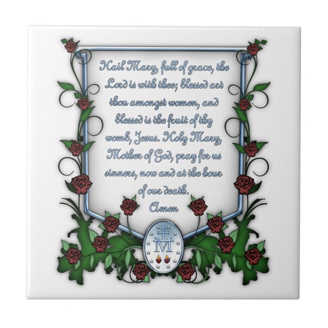 Hail Mary Ceramic Tile (Front)