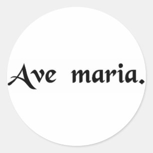 Hail Mary Classic Round Sticker