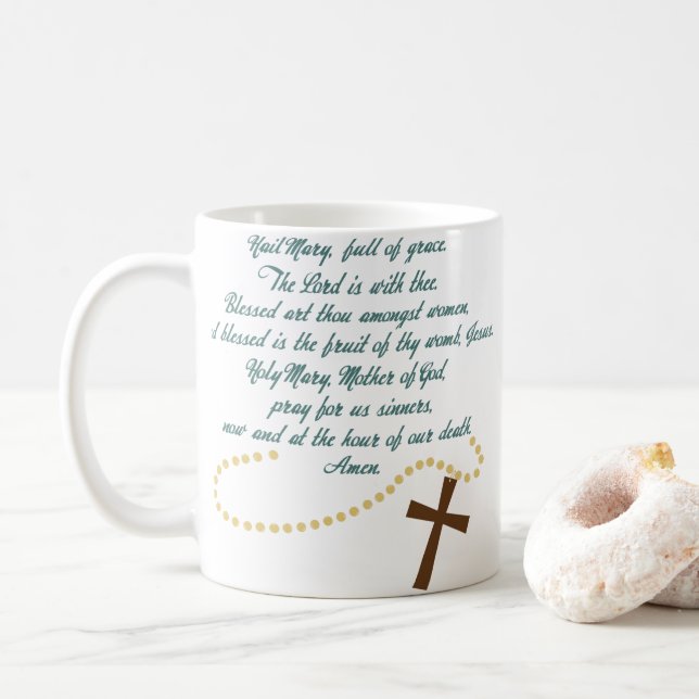 Hail Mary Coffee Mug (With Donut)