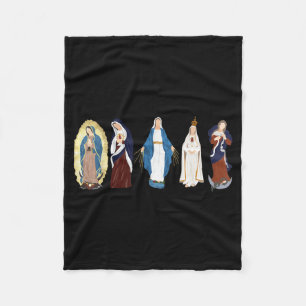 Hail Mary Full Of Grace, Blessed Virgin Mary, Bibl Fleece Blanket