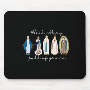 Hail Mary Full Of Grace, Blessed Virgin Mary, Bibl Mouse Pad