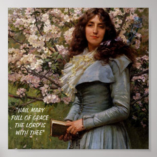 HAIL MARY FULL OF GRACE THE LORD IS WITH THEE POSTER