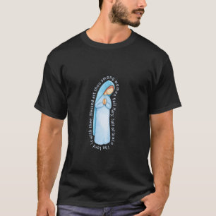 Hail Mary Full of Grace Watercolor Marion Art Cath T-Shirt