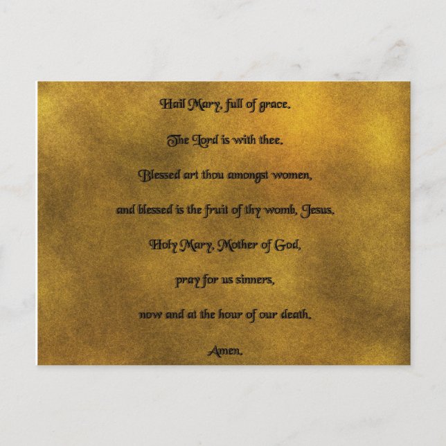 Hail Mary Postcard (Front)