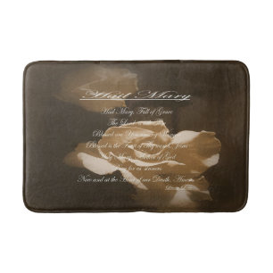 Hail Mary Prayer Bath Mat