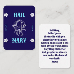 Hail Mary Prayer Card – Modern Language