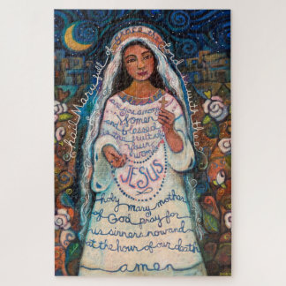Hail Mary prayer contemplative puzzle