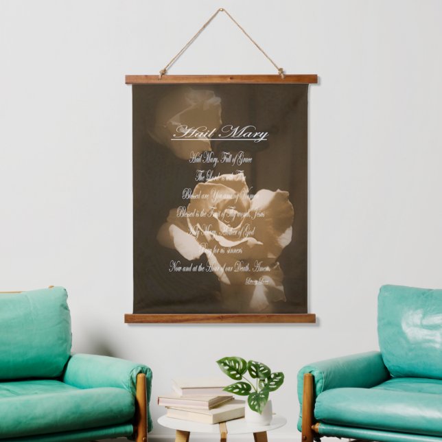 Hail Mary Prayer  Hanging Tapestry (Living Room)