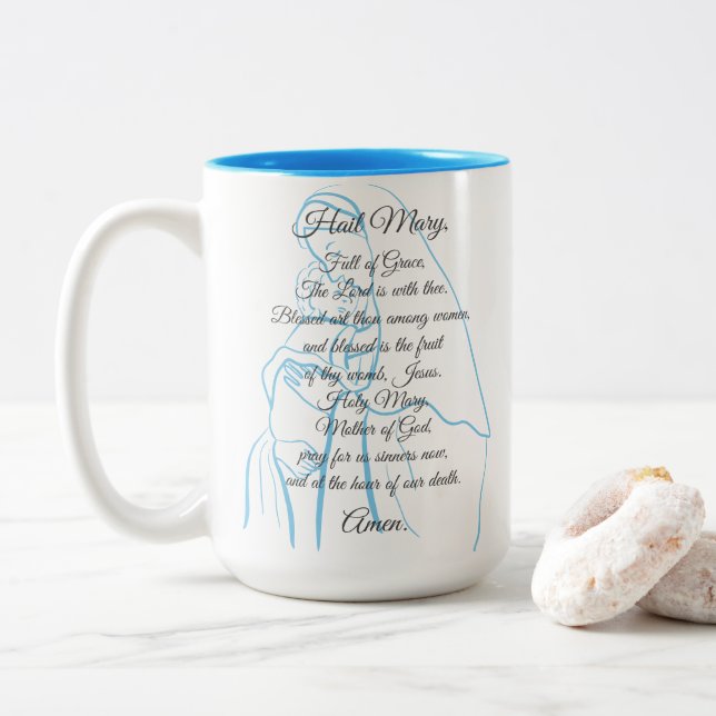 Hail Mary Prayer Mug (With Donut)