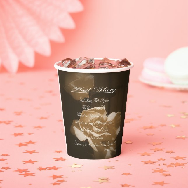 Hail Mary Prayer  Paper Cups (Insitu)