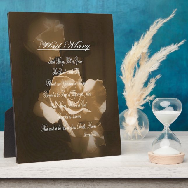 Hail Mary Prayer Plaque (Side)