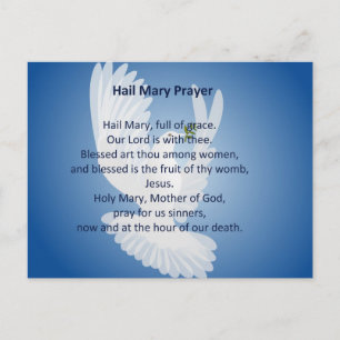 Hail Mary Prayer Postcard