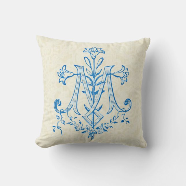 Hail Mary Prayer Religious Ave Maria Latin Cushion (Front)