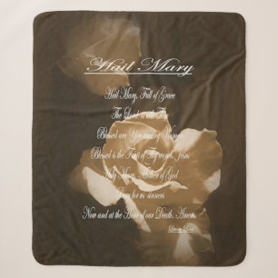 Hail Mary Prayer Sherpa Blanket