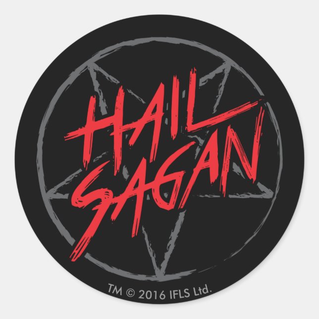 Hail Sagan Classic Round Sticker (Front)