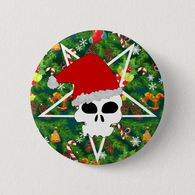 hail santa 6 cm round badge (Front)