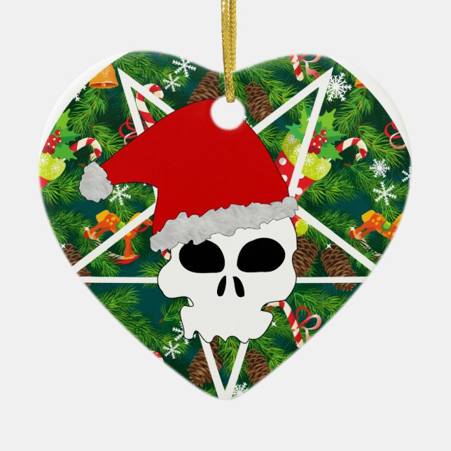 hail santa ceramic tree decoration (Front)