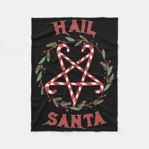 Hail Santa Christmas Krampus Clothing Fleece Blanket