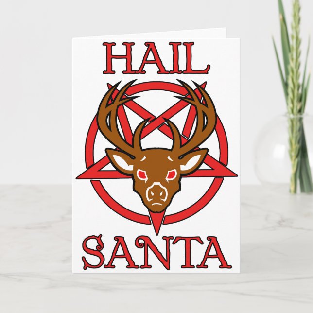 Hail Santa Holiday Card (Front)