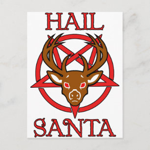 Hail Santa Holiday Postcard