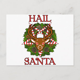 Hail Santa Holiday Postcard