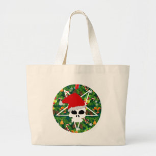 hail santa large tote bag