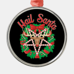Hail Santa! Metal Ornament