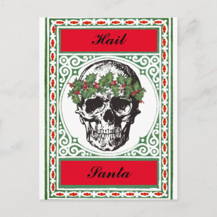 Hail Santa Skull Christmas Card
