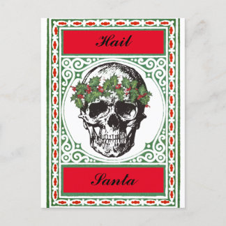 Hail Santa Skull Christmas Card