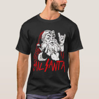Hail Santa Sleigher Heavy Metal Christmas Xmas Roc
