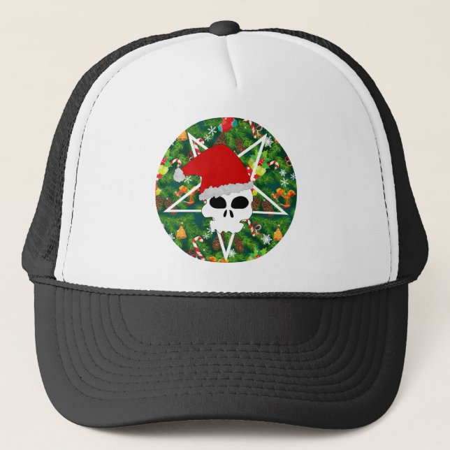 hail santa trucker hat (Front)
