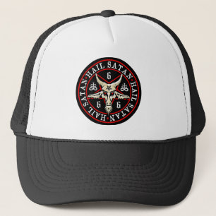 Hail Satan - 666 Cross Cap - Antichrist Truckercap