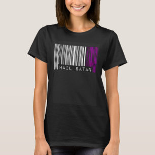 Hail Satan Asexual Pride Flag Barcode Satanist Equ T-Shirt