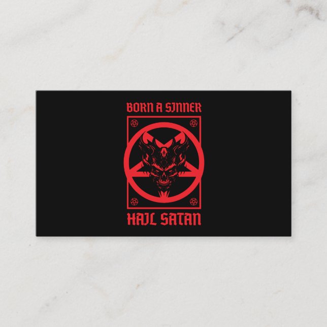 Hail Satan Business Card (Front)
