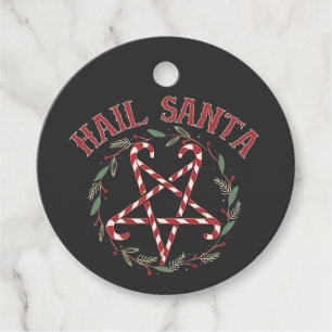 Hail Satan Christmas Krampus Xmas Devil Candy  Favour Tags