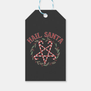 Hail Satan Christmas Krampus Xmas Devil Candy Gift Tags