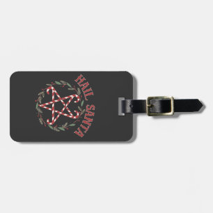 Hail Satan Christmas Krampus Xmas Devil Candy Luggage Tag