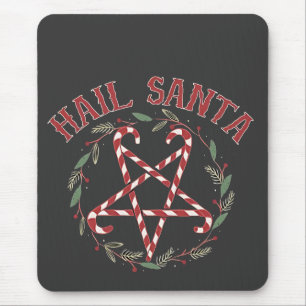 Hail Satan Christmas Krampus Xmas Devil Candy  Mouse Pad