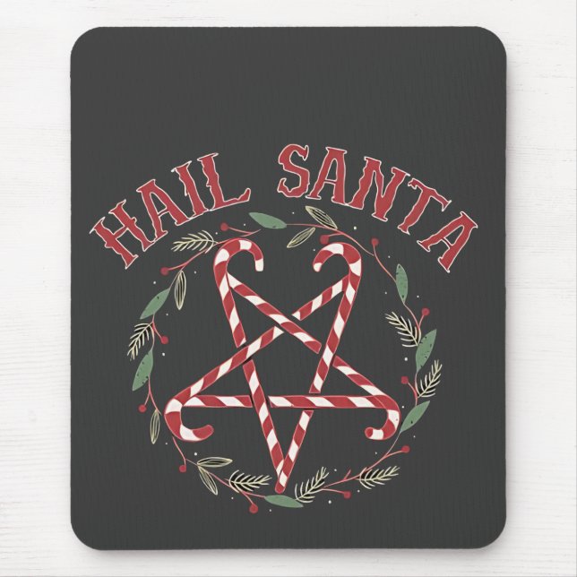 Hail Satan Christmas Krampus Xmas Devil Candy  Mouse Pad (Front)