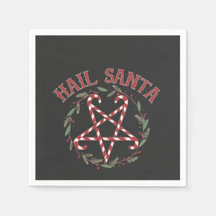 Hail Satan Christmas Krampus Xmas Devil Candy  Napkin