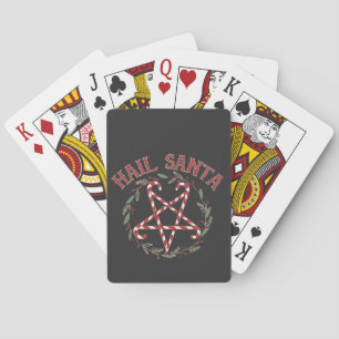 Hail Satan Christmas Krampus Xmas Devil Candy  Playing Cards