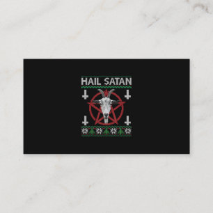 Hail Satan Goat Head Pentagram Funny Satanic Ugly Enclosure Card