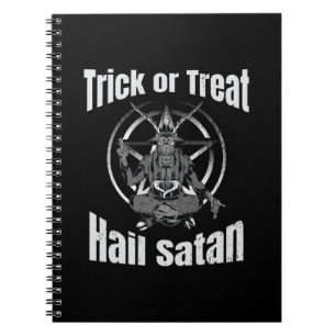 Hail Satan Pentagram Goat Halloween Notebook