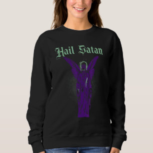 Hail Satan Satanic Angel Vintage Horror Devil Men Sweatshirt
