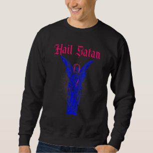 Hail Satan Satanic Angel Vintage Horror Devil Men Sweatshirt