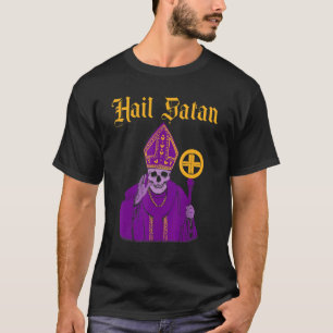 Hail Satan Satanic Vintage Horror Church Devil Men T-Shirt