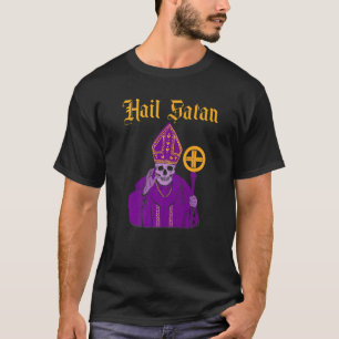 Hail Satan Satanic Vintage Horror Church Devil Men T-Shirt